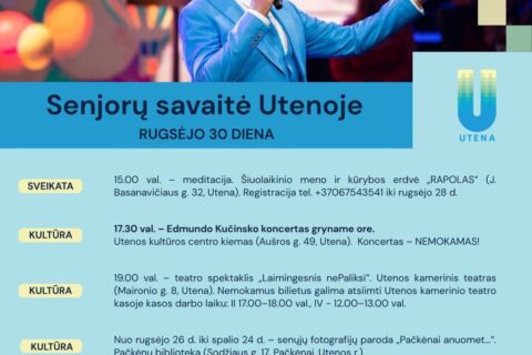 Rugsėjo 30-osios dienos renginiai senjorams
