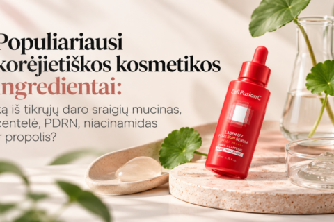 Populiariausi korėjietiškos kosmetikos ingredientai: ką iš tikrųjų daro sraigių mucinas, centelė, PDRN, niacinamidas ir propolis?