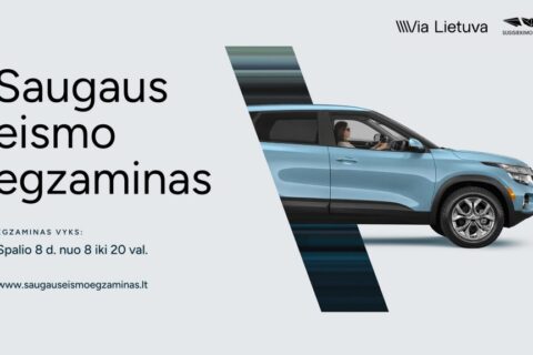 Kiek gerai iš tiesų mokame Kelių eismo taisykles? „Via Lietuva“ kviečia pasitikrinti žinias spalio 8-ąją vyksiančiame saugaus eismo egzamine