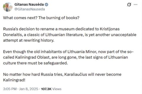Kaip iš prezidento G. Nausėdos įrašo socialiniuose tinkluose Rusija sukūrė istoriją apie teritorinę grėsmę Kaliningradui