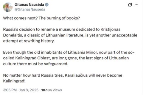 Kaip iš prezidento G. Nausėdos įrašo socialiniuose tinkluose Rusija sukūrė istoriją apie teritorinę grėsmę Kaliningradui